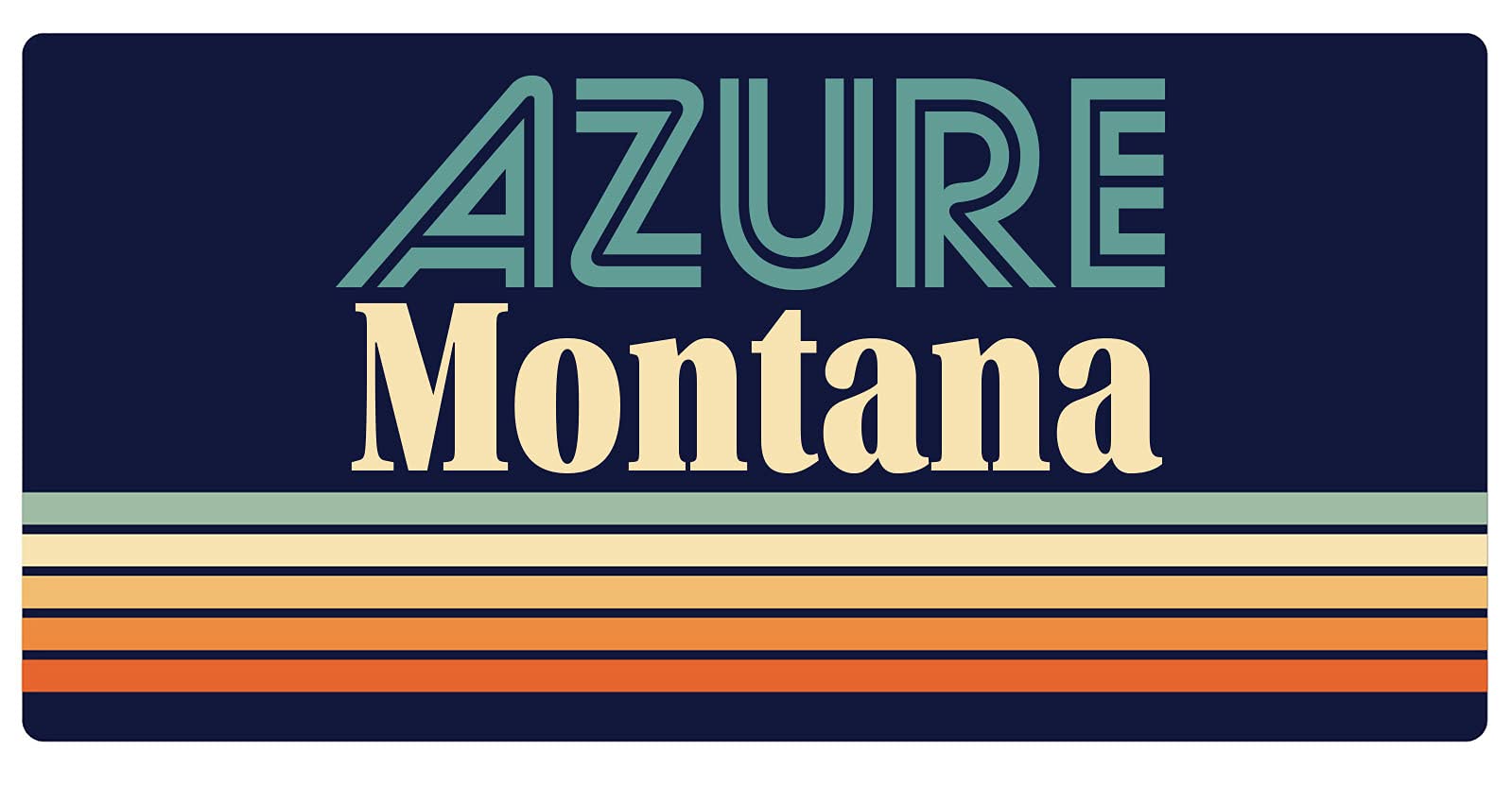 Azure Montana 5 x 2.5-Inch Retro Fridge Magnets - Vintage Style Decorative Refrigerator Magnets for Kitchen, Office & Dorm Room Organization