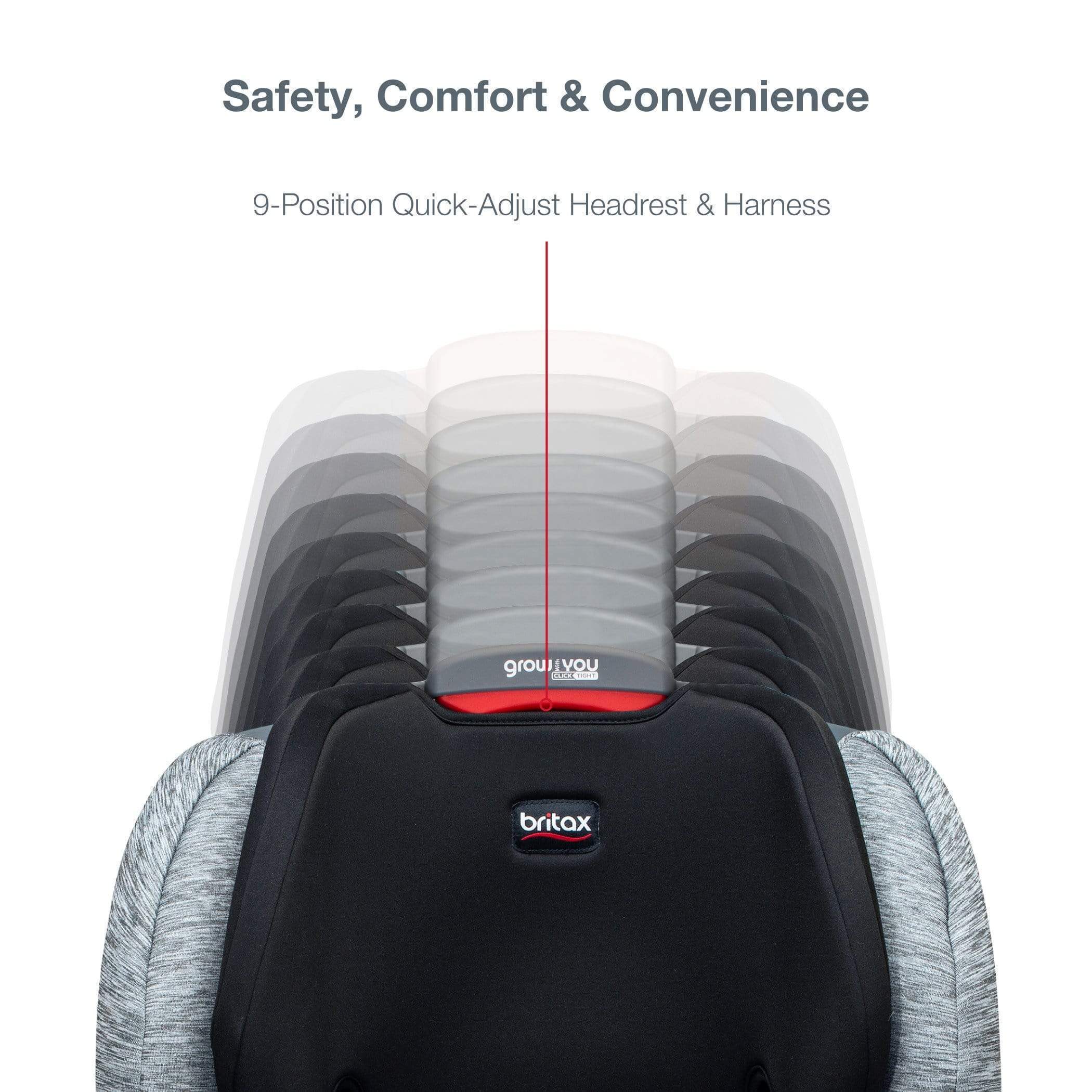 Britax Grow With You Clicktight Booster Car Seat - Safe & Adjustable for Kids 3-12 Years - Perfect for School, Travel & Family Road Trips