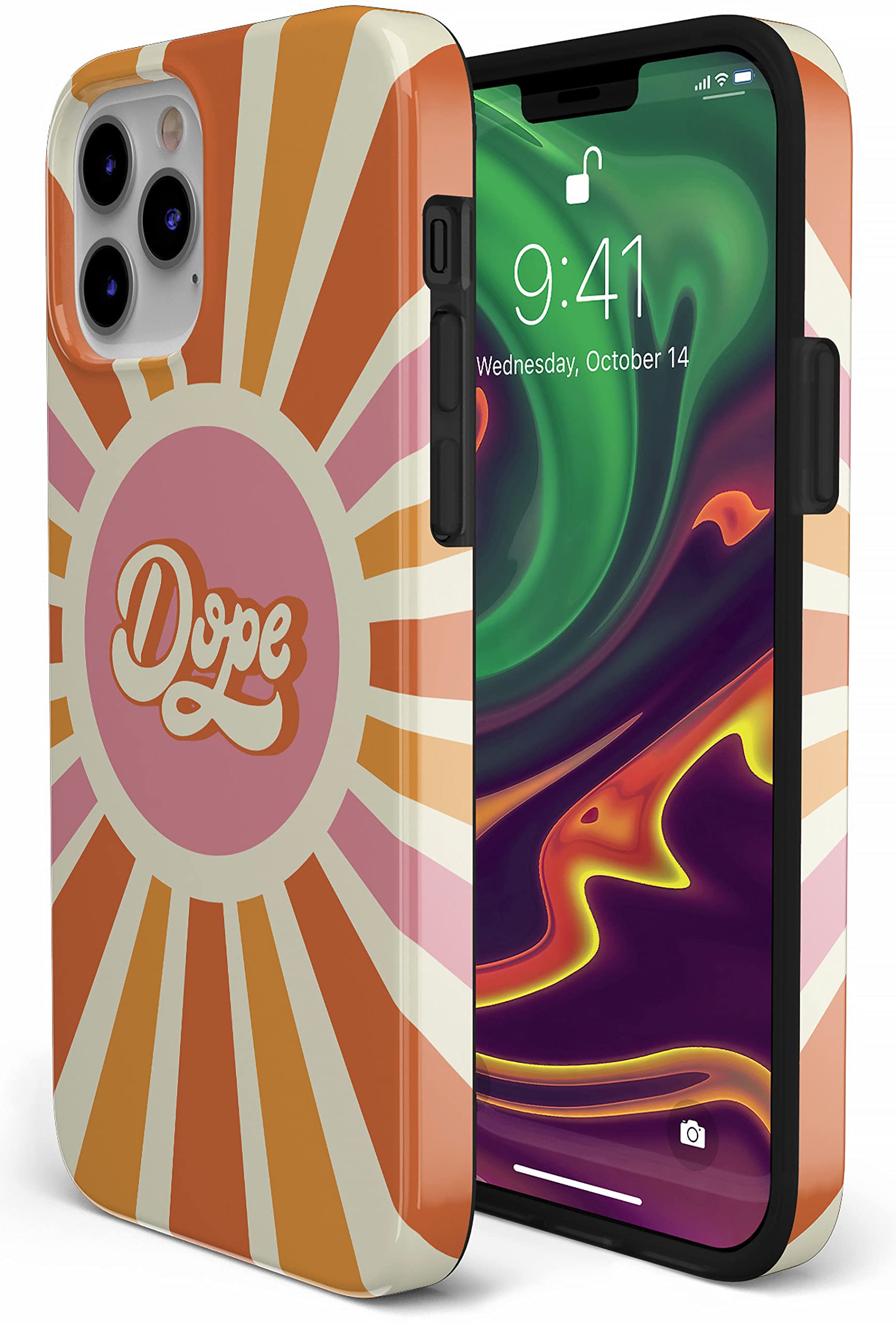 Casely iPhone 11 Pro Case - Retro Colorblock Protective Cover | Shockproof & Slim Design | Compatible with iPhone 11 Pro (5.8
