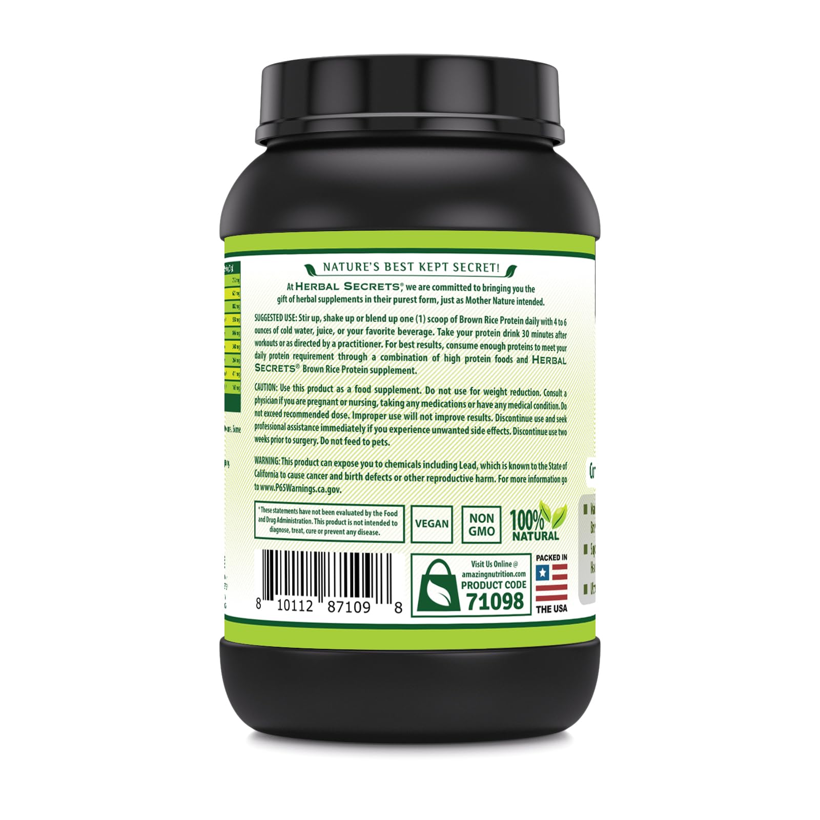Organic Brown Rice Protein Powder - 3 Lb Vegan Plant-Based Supplement | 12g Protein per Serving | Gluten-Free & Non-GMO | Made in USA (Chocolate Flavor) for Smoothies, Baking & Post-Workout Recovery