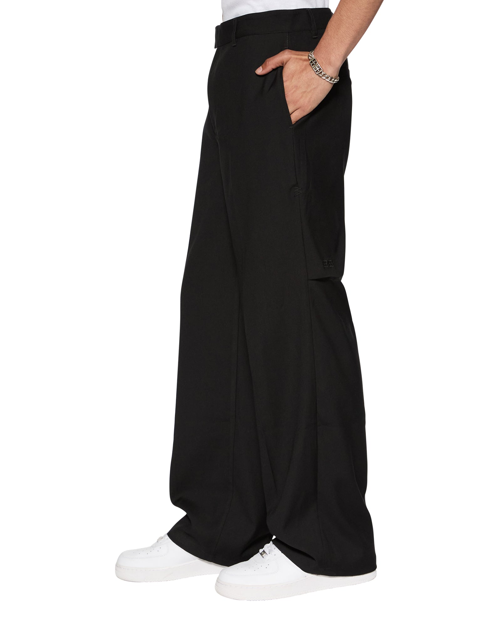 Premium Black Melrose Suit Pants for Men - Formal Business Attire & Office Wear - Perfect for Weddings, Interviews, and Professional Events