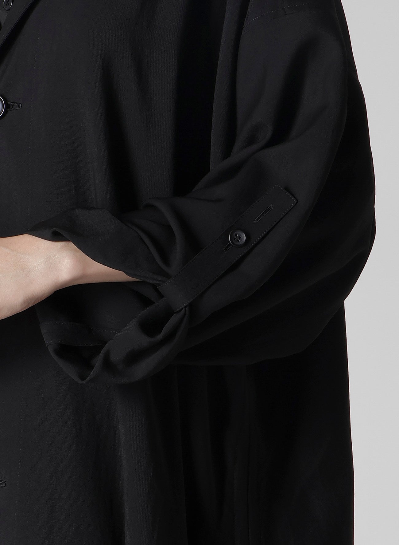 High-Twisted Gabardine Coat with Side Gather Details - Cu/W Fabric for Women | Perfect for Office Wear, Business Meetings & Formal Occasions