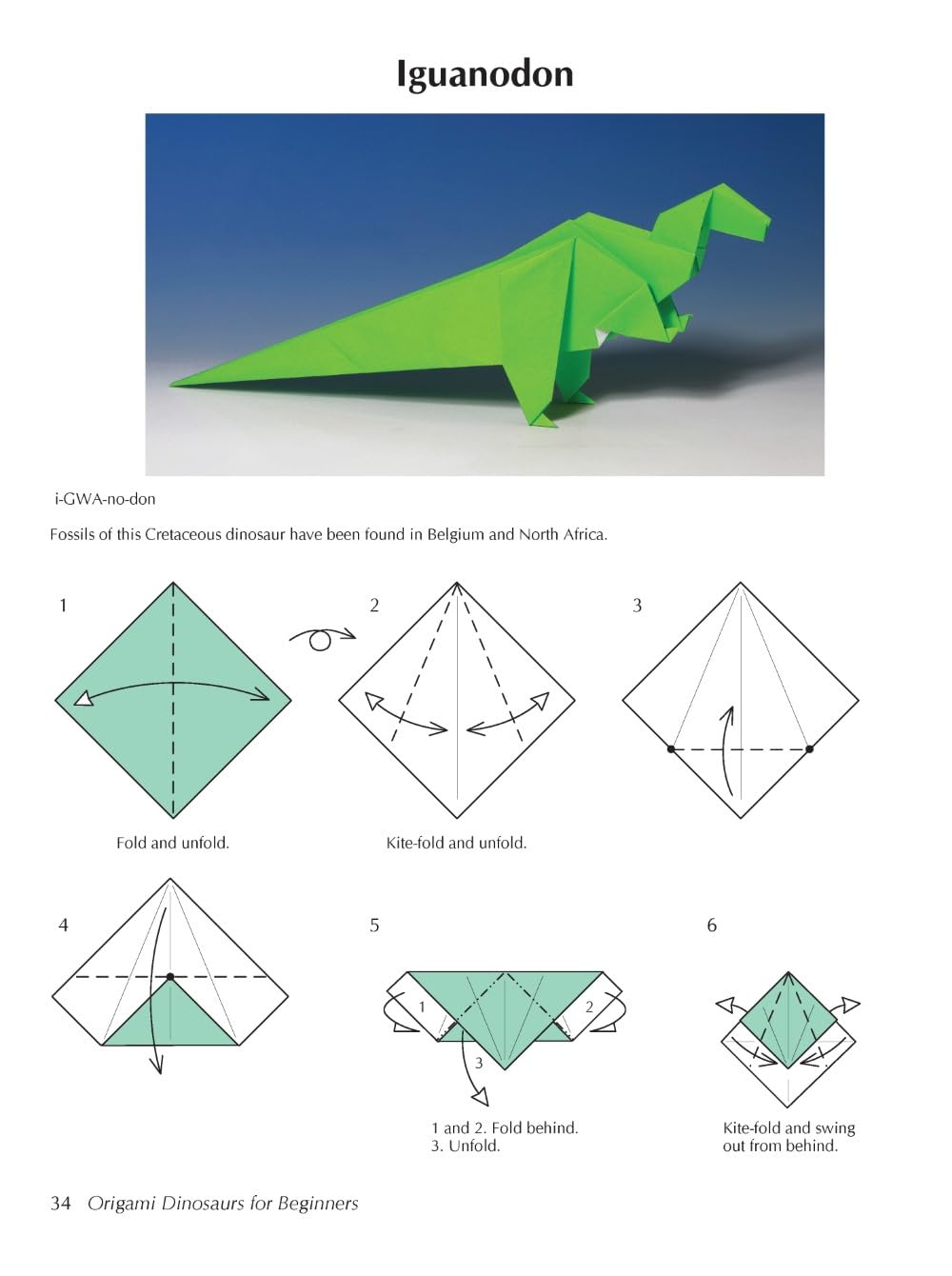 Origami Dinosaurs for Beginners - Easy Step-by-Step Paper Folding Kit for Kids & Adults | Creative DIY Craft Project for Home Decor, Party Favors & Educational Fun | Dover Crafts Origami & Papercrafts