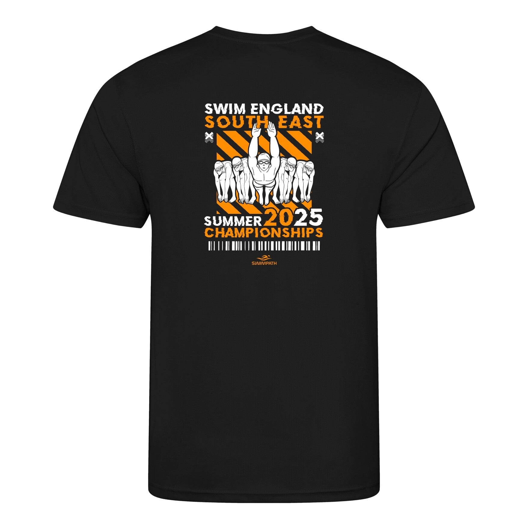 Swim England South East Summer Championships 2025 T-Shirt - Jet Black - Official Competition Swimwear for Athletes & Fans