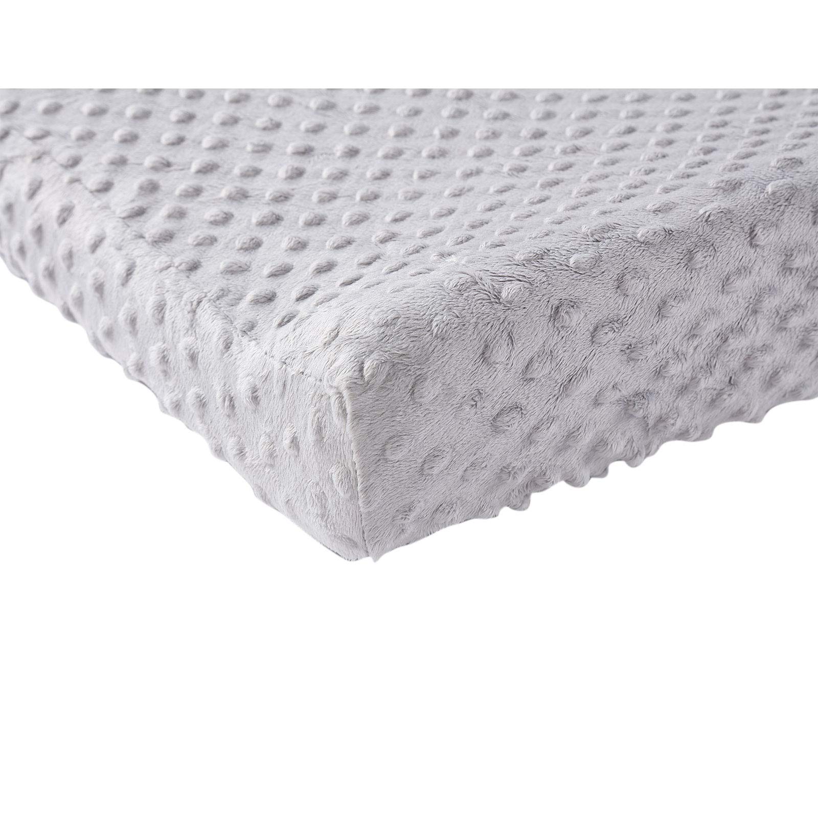 **Soft Plush Dot Baby Changing Pad Cover - Ultra Comfortable & Safe for Newborns, Girls & Boys - Fits 32