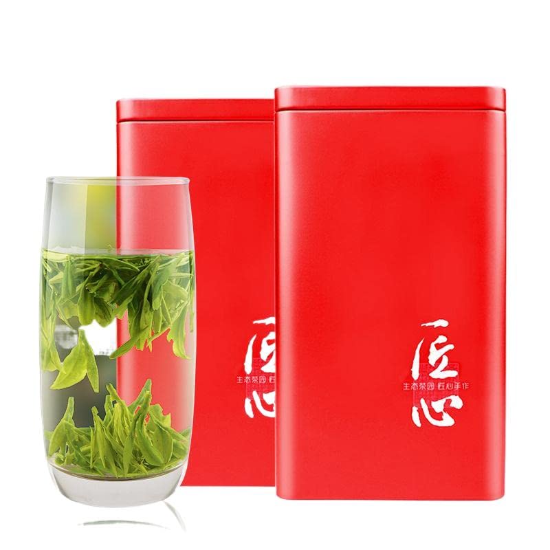Premium 2021 Zhejiang Longjing Green Tea - High Mountain Organic Loose Leaf Tea - 200g Tin Can - Authentic West Lake Longjing Tea - Perfect for Gifting, Daily Brewing & Tea Ceremonies