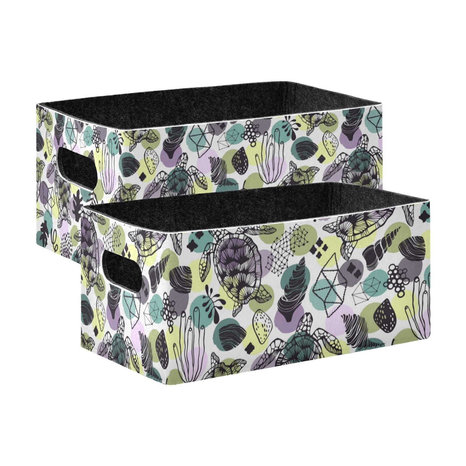 Collapsible Turtle Conch Shell Felt Storage Basket - Foldable Organizer Bin for Toys, Gifts & Home Decor | Perfect for Nursery, Closet & Shelf Organization