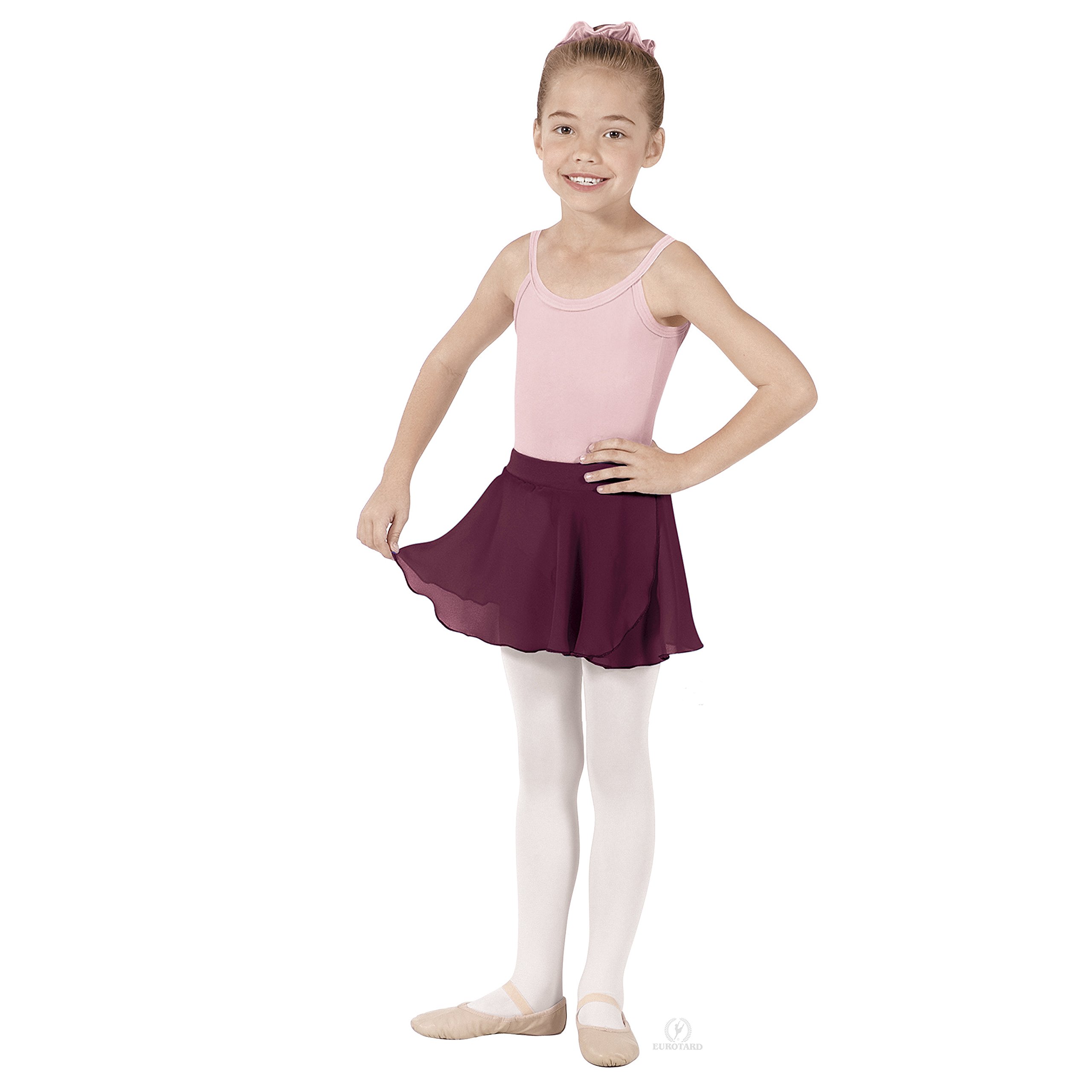 Eurotard Girls Mock Wrap Skirt - 10127 | Ballet Dance Skirt for Kids | Perfect for Dance Classes, Performances & Recitals