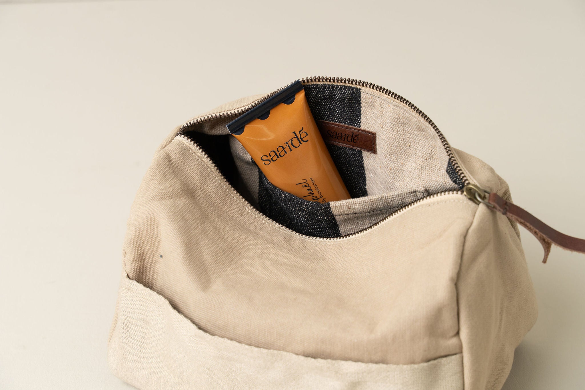 Journey Toiletry Canvas Bag - Waterproof Clay-Colored Travel Cosmetic Organizer for Women & Men | Perfect for Camping, Gym, and Weekend Getaways
