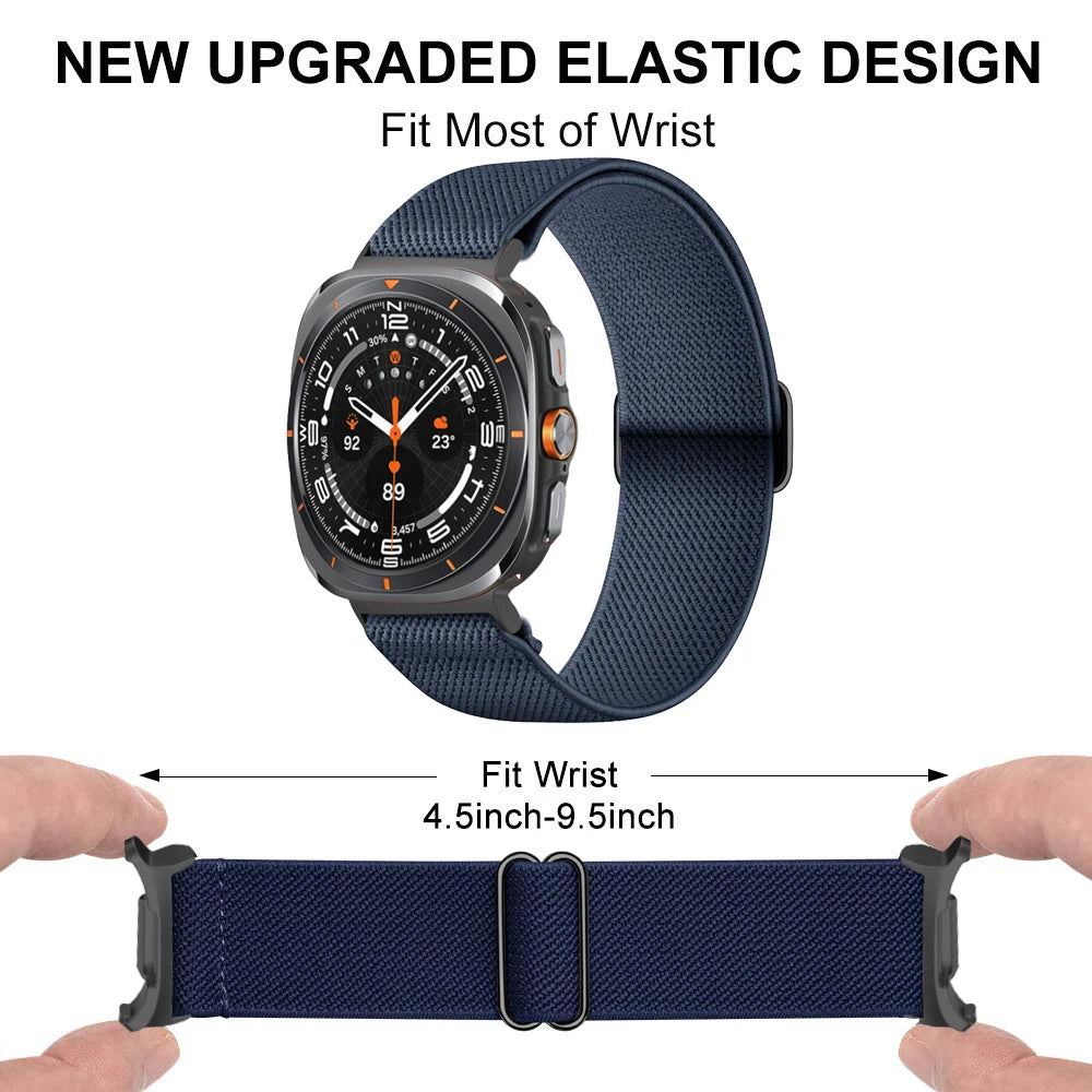 Elastic Bands for Samsung Galaxy Watch Ultra - Adjustable, Comfortable & Durable Replacement Strap for Workout, Running & Daily Use