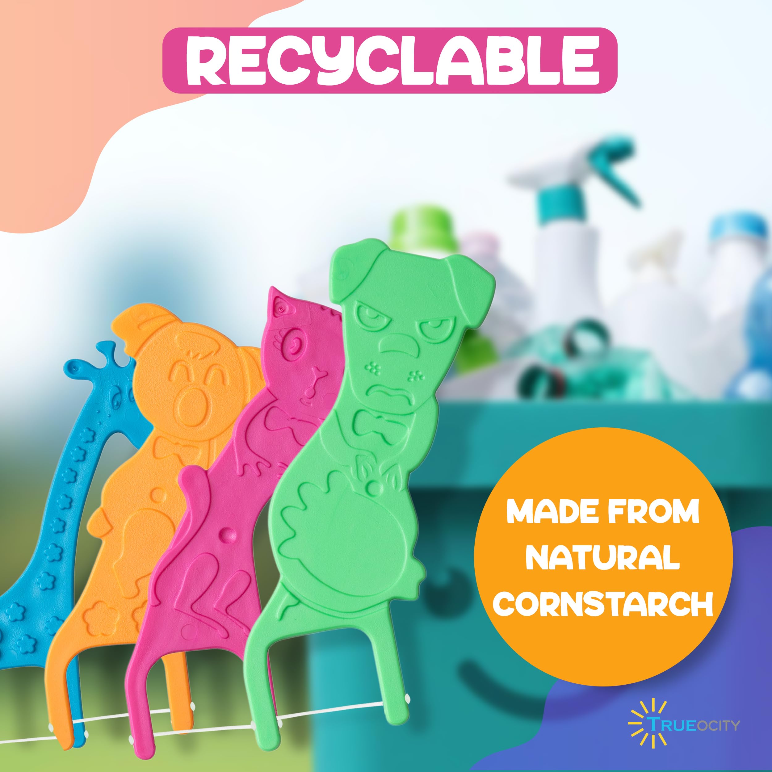 Eco-Friendly Kids Flossers - 200 Pack Biodegradable Dental Floss Picks for Children | Fluoride-Free, Organic Animal Design | Mild Orange Flavor | Perfect for School Lunches & Travel Oral Care