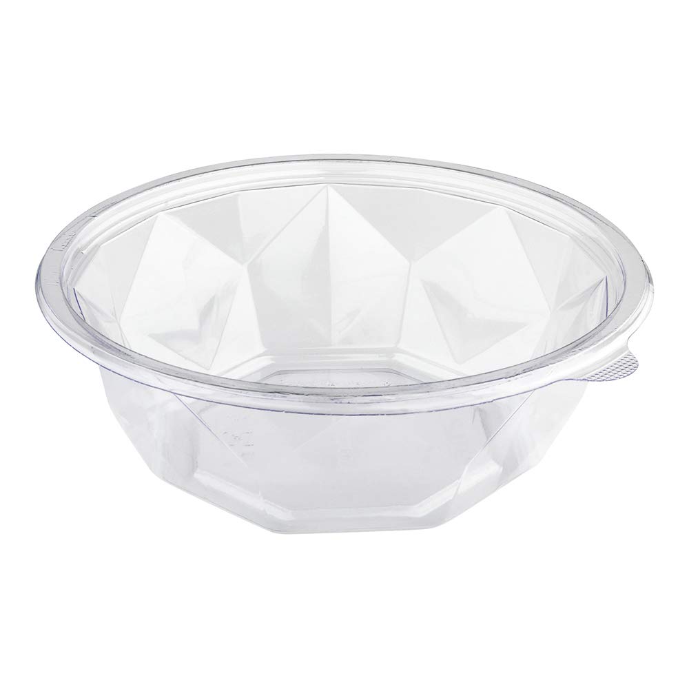 Restaurantware Basic Nature 16oz Clear PLA Plastic Salad Bowls - 500 Pack | Eco-Friendly Disposable Food Containers for Takeout, Meal Prep & Catering | Lids Sold Separately | BPA-Free To-Go Bowls for Restaurants, Cafes & Home Use