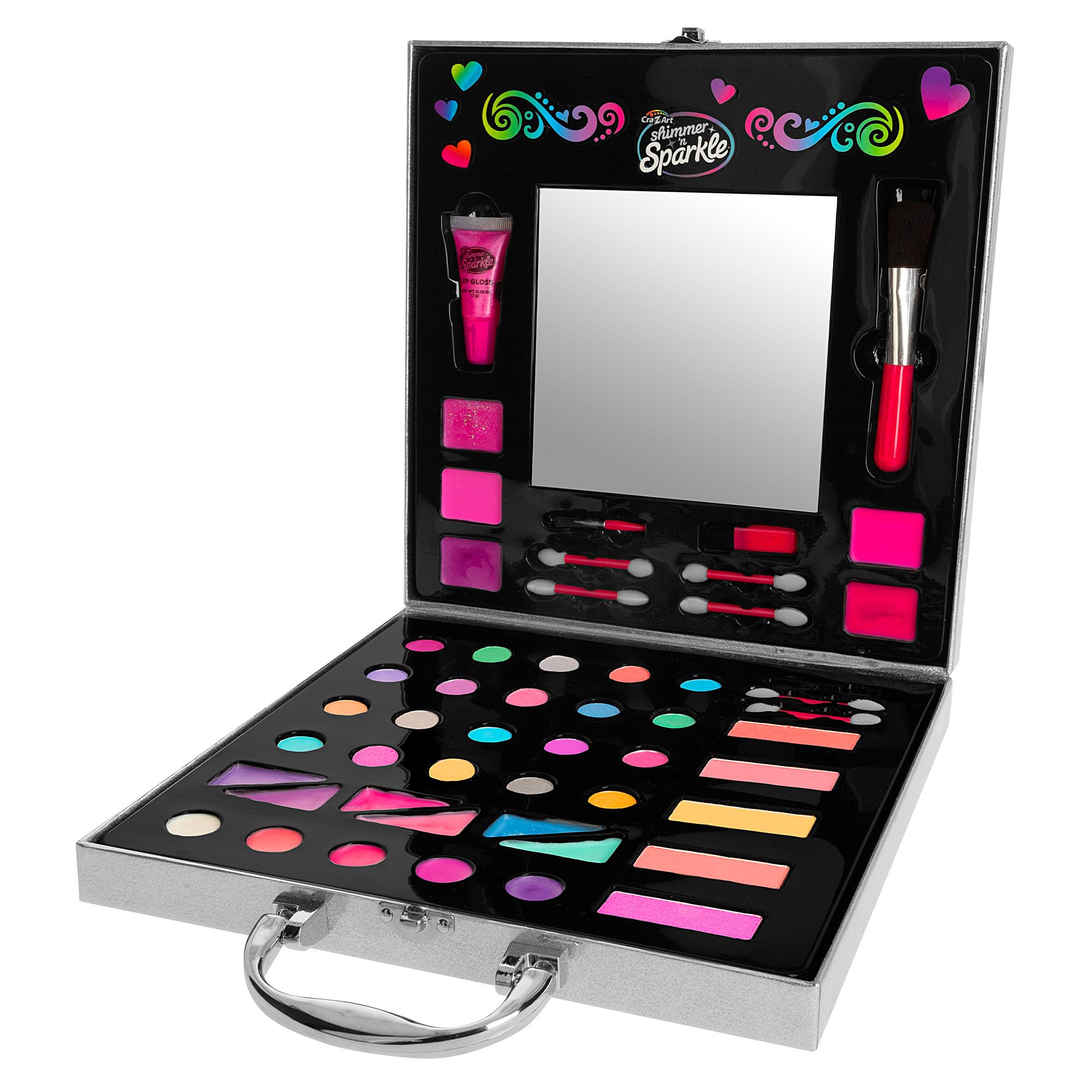 COLORBABY Shimmer N Sparkle Makeup Kit for Girls - 35 Eyeshadows & Glitters | Play & Pretend Beauty Studio