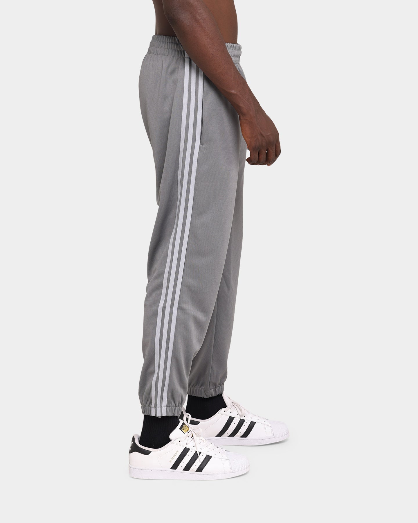 Adidas 3 Stripes Tapered Jogger Pants for Men - Grey Athletic Sweatpants with Side Pockets | Gym Workout, Running, Casual Wear