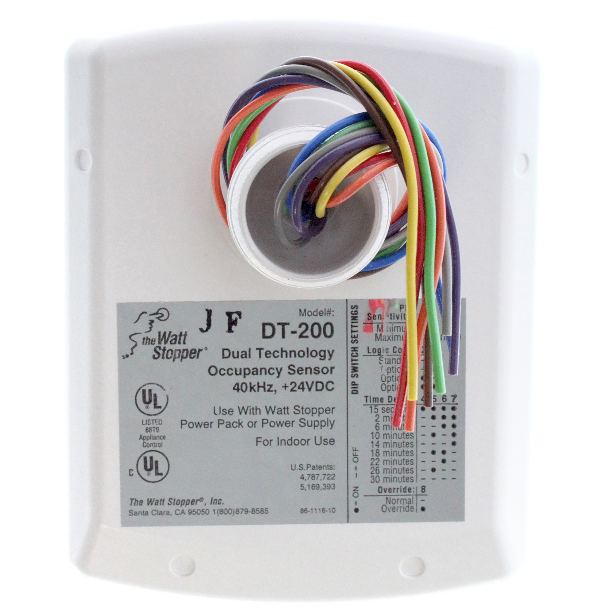Wattstopper DT-200-U Dual Technology Ceiling/Wall Occupancy Sensor with PIR & Ultrasonic - White | Energy Saving Motion Detector for Offices, Classrooms & Commercial Spaces