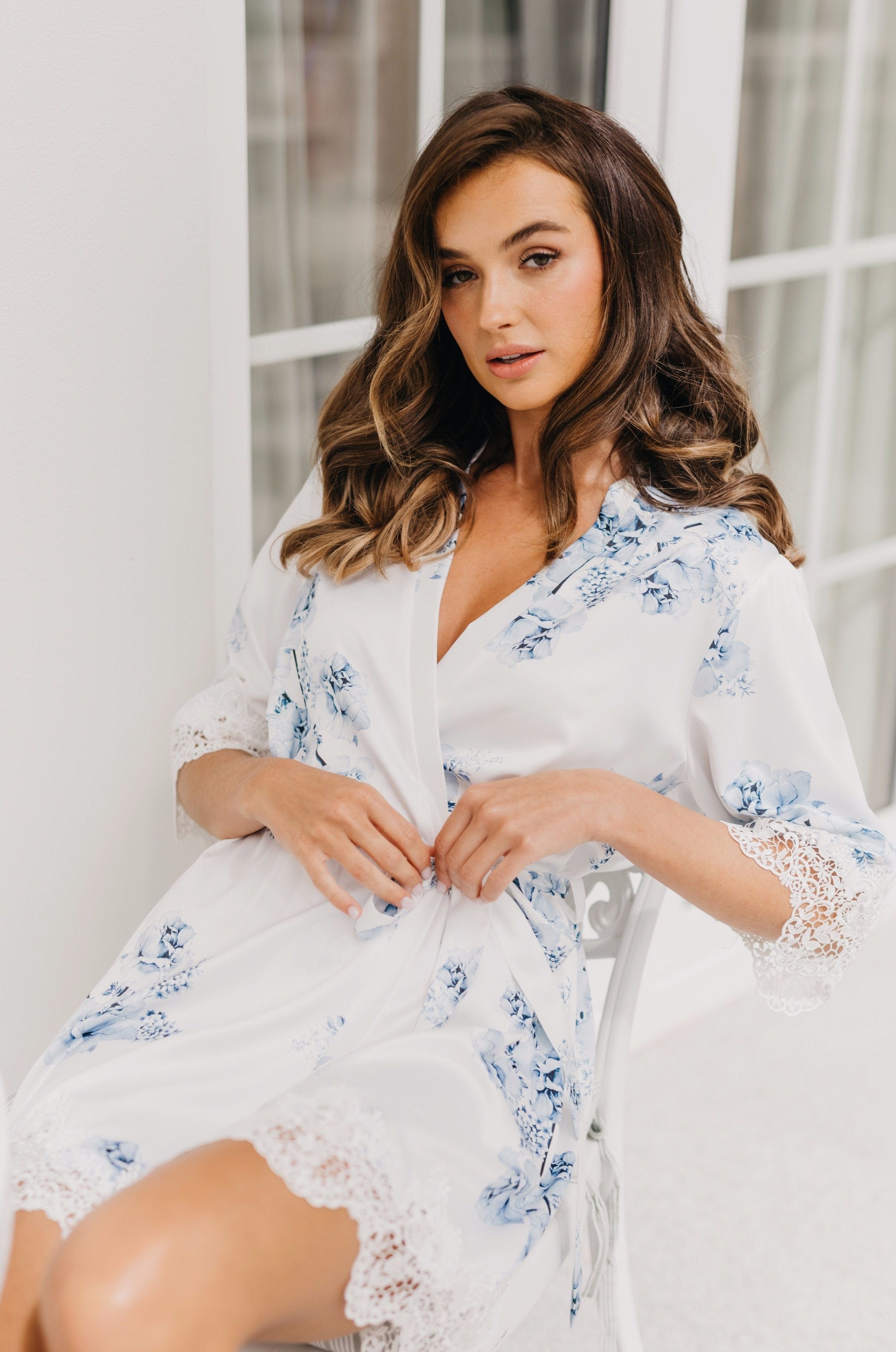 Navy With Blue Floral