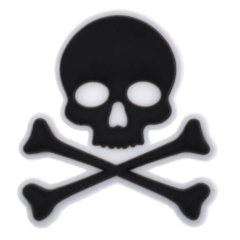 Skull Shoe Charms for Crocs - Fashionable Decor Pins for Kids, Men & Women - Perfect for Crocs Sandals, Clogs, Jeans & Shoe Accessories - Great for School, Parties & Everyday Style