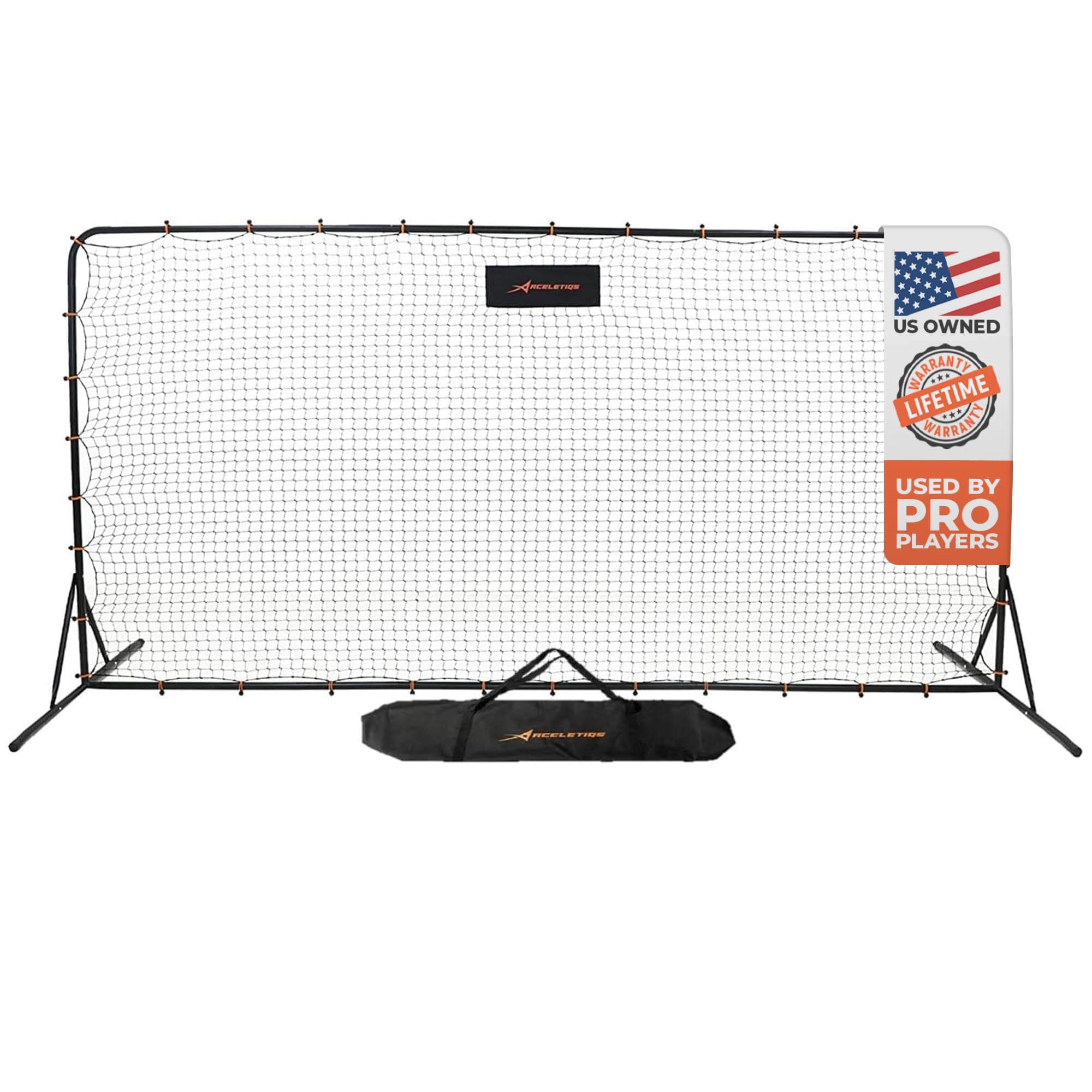6x12 Feet Soccer Rebounder Net - Portable Steel Frame Training Equipment for Backyard Practice | Easy Assembly Solo Training Tool for Volleys, Passing & Kickbacks | Perfect for Youth Players, Team Drills & Goalkeeper Practice