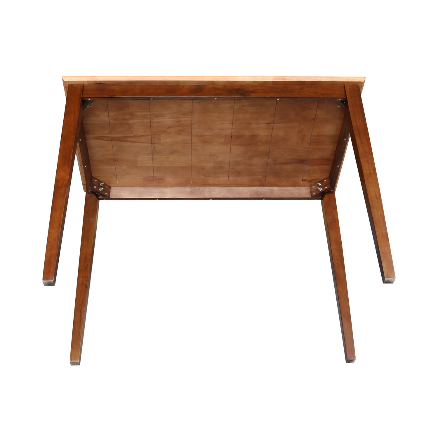 IC International Concepts Dining Table - Solid Wood Kitchen Table, Cinnamon/Espresso Finish - Perfect for Family Dinners & Entertaining Guests