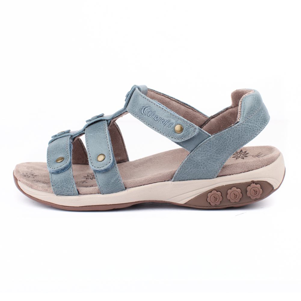 Claire Women's Adjustable Leather Gladiator Sandals - Stylish Summer Casual & Outdoor Walking Shoes for Women