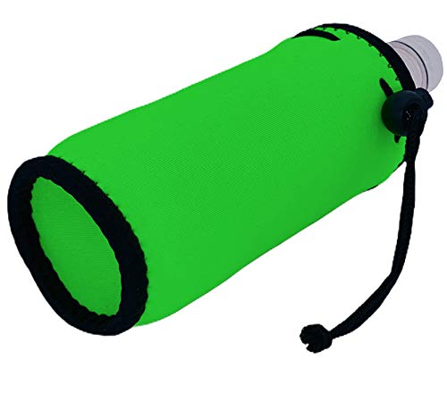 10 Pack Neon Green Blank Neoprene Water Bottle Coolie Sleeves - Insulated Beverage Koozies for Cans & Bottles, Perfect for Parties, Picnics & Outdoor Activities