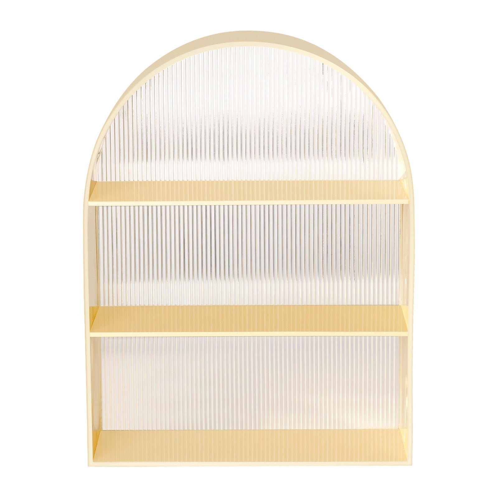 Ventray Home Arched Acrylic Desktop Storage Rack - Yellow Organizer for Office Supplies, Makeup, Pens | Perfect for Desk Organization & Small Space Storage