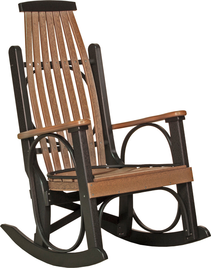 LuxCraft Premium Wooden Rocking Chair for Grandpas - Comfortable & Durable Classic Rocker for Elderly - Perfect for Living Room, Porch, or Nursery Relaxation
