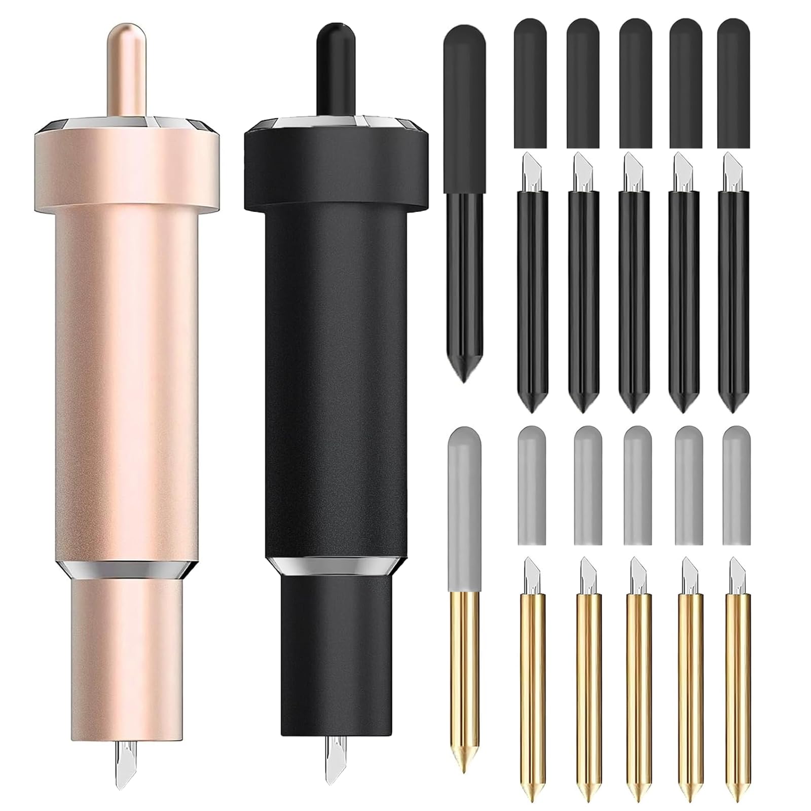 14-Pack Premium Fine Point Blades - 12 Blades & 2 Housings - Compatible with Cricut Maker 3/Maker/Explore 3/Explore Air 2/Air/One - Perfect for Cutting Vinyl, Cardstock, Glitter Paper & Faux Leather - Ideal for DIY Crafts, Scrapbooking & Home Decor Projects