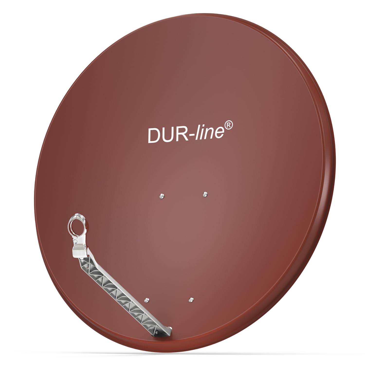 DUR-line Select 85cm x 90cm Aluminum Satellite Dish - High Performance Red Antenna for Strong Signal Reception - Perfect for RV, Camping & Rural Areas
