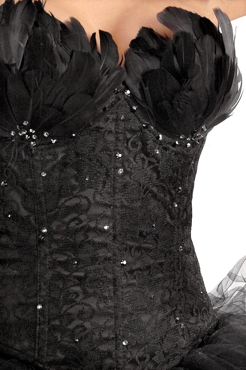 Black Swan Corset - Elegant Waist Trainer for Women, Shapewear for Tummy Control & Hourglass Figure | Perfect for Weddings, Parties & Everyday Wear