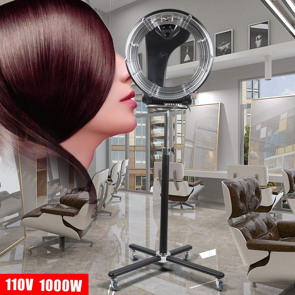 1KW Professional Hair Dryer & Salon Perming Machine - 3-in-1 Orbiting Hair Steamer with Rolling Base for Salon & Home Use - Perfect for Hair Coloring, Perming & Styling Treatments