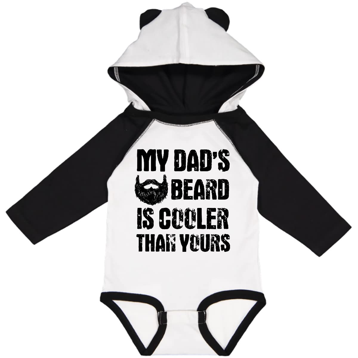 Inktastic My Dad's Beard Is Cooler Than Yours Funny Graphic Long Sleeve T-Shirt for Men - Perfect for Father's Day, Birthday Gifts & Casual Wear