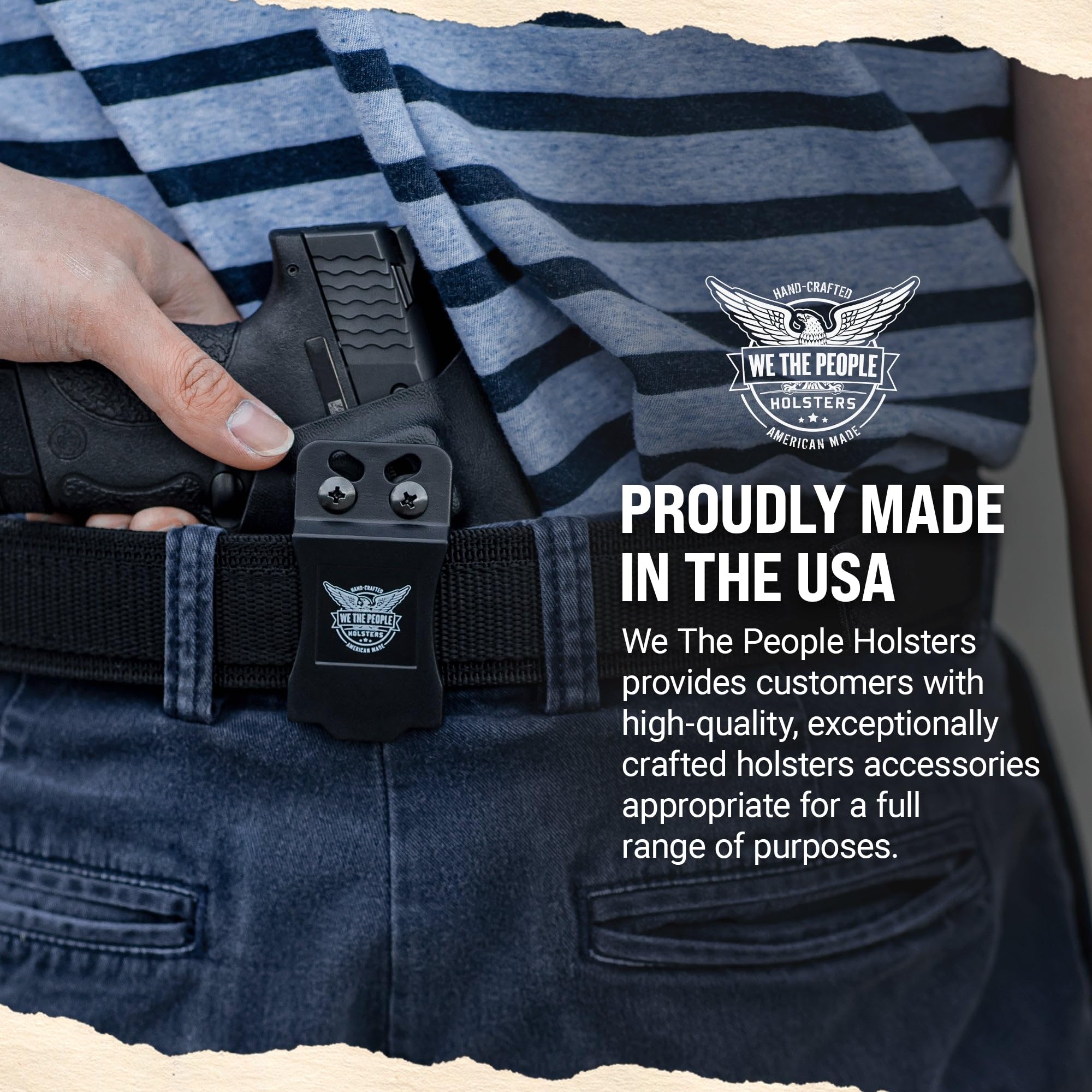 We The People Holsters - Falcon Buckleless Tactical Gun Belt for Concealed Carry - Durable CCW Belt for Men & Women - Perfect for Everyday Wear, Range Training & Outdoor Activities