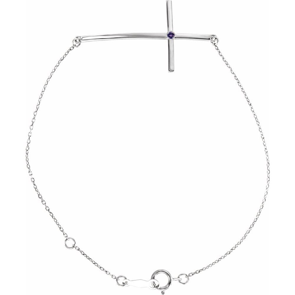 14K Gold Diamond Sideways Cross Bracelet for Women - Elegant Fine Jewelry Gift for Her, Perfect for Christmas, Birthday, Anniversary & Special Occasions