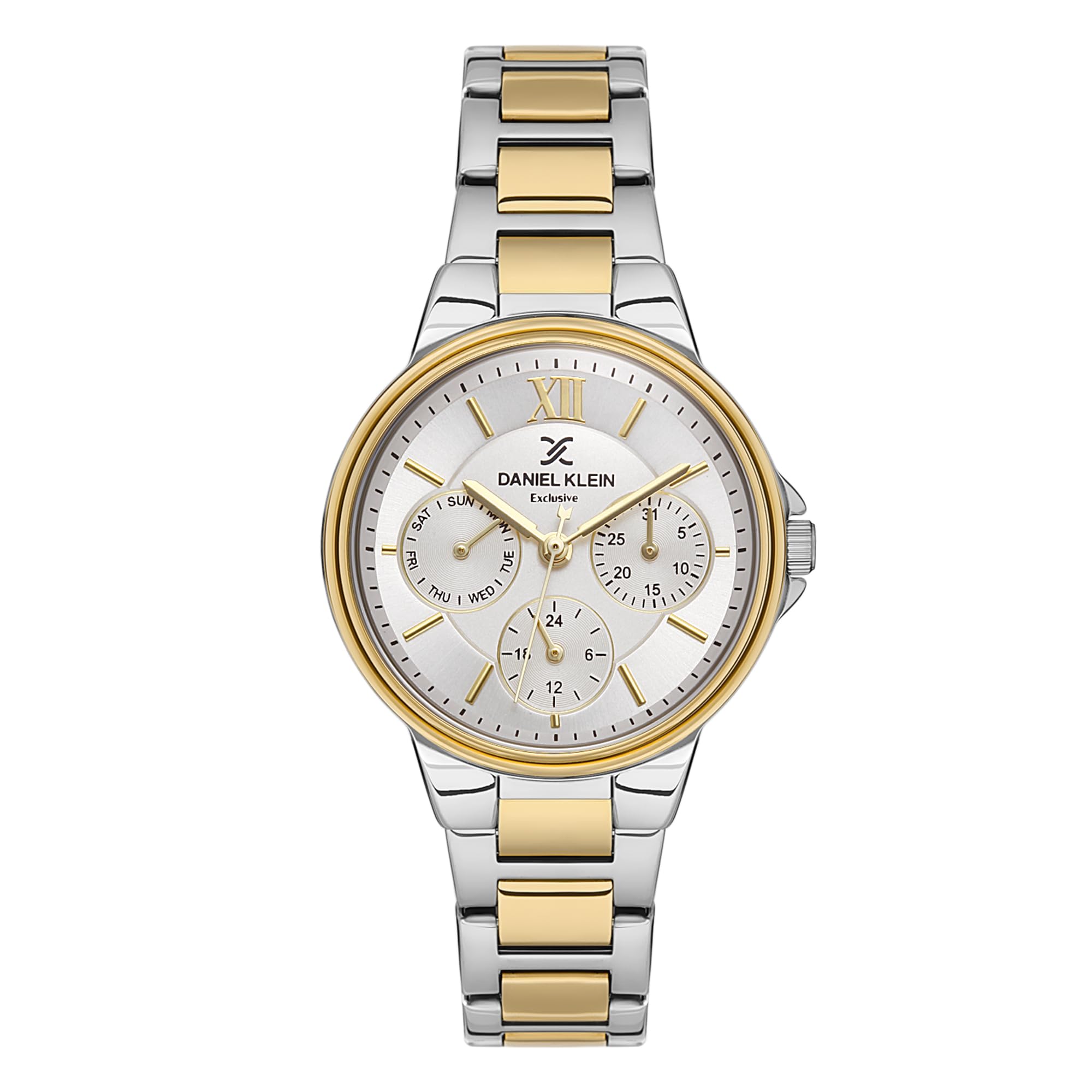 DANIEL KLEIN Women's Analog Watch Silver Dial Stainless Steel Band DK.1.13511-4 | Elegant Dress Watch for Office, Party & Everyday Wear