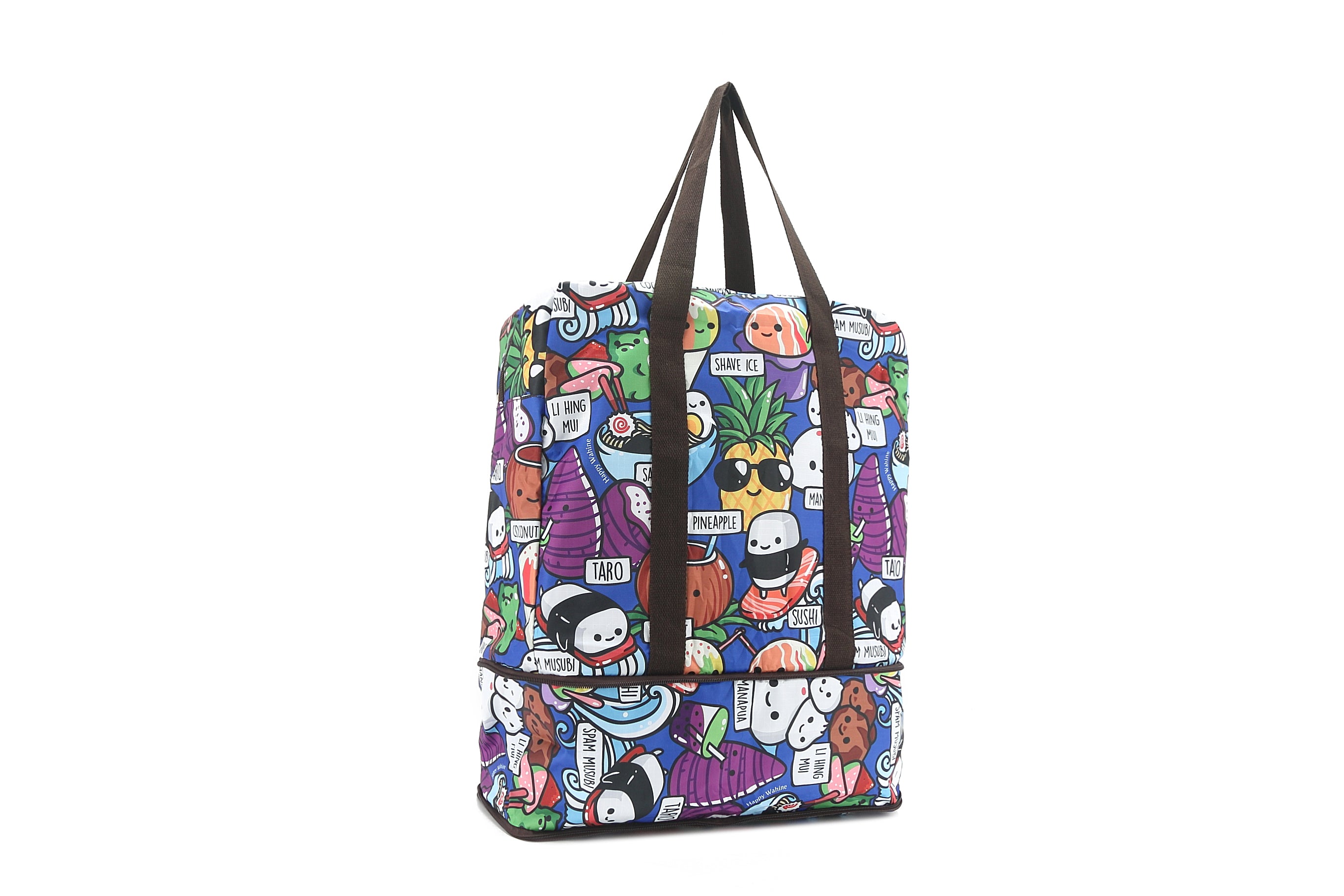 Foldable Duffle Bag for Travel & Gym - Water-Resistant & Lightweight Carry-On Luggage (Hawaii Blue) - Perfect for Weekend Trips, Sports Gear & Beach Vacations