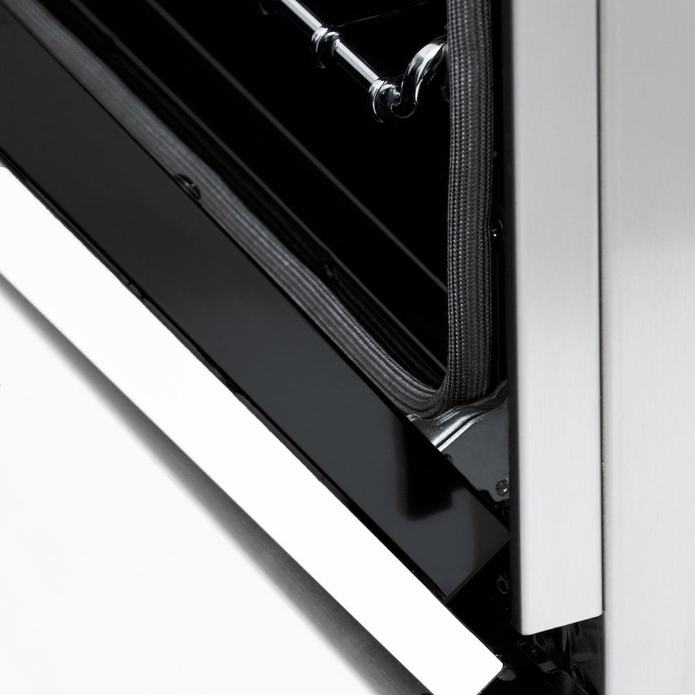 ZLINE 36-inch 4.6 cu. ft. Dual Fuel Range with 6-Burner Gas Cooktop & Electric Convection Oven - Stainless Steel with White Matte Door (RA WM 36) - Perfect for Modern Kitchens, Home Chefs & Professional Cooking