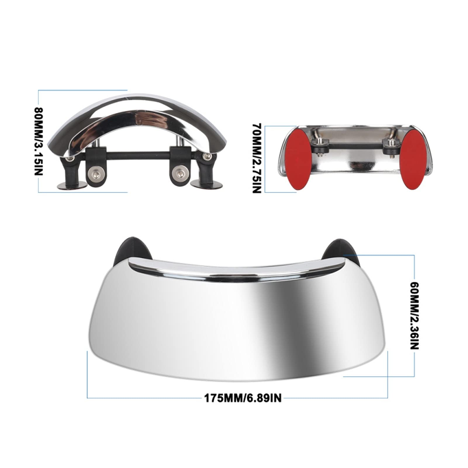 180+ Degree Wide Angle Blind Spot Motorcycle Windscreen Mirror - Safety Auxiliary Rearview Mirror for BMW - Perfect for Highway Riding & Lane Changing