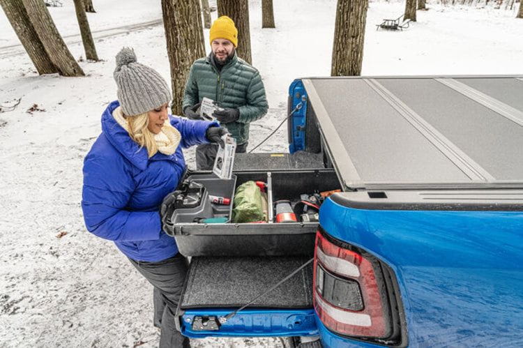 BAKFlip MX4 Hard Folding Tonneau Cover for 2003-2023 Dodge Ram 2500/3500 6'4 Bed with RamBox | 448203RB | Weatherproof Truck Bed Cover for Hauling & Outdoor Adventures