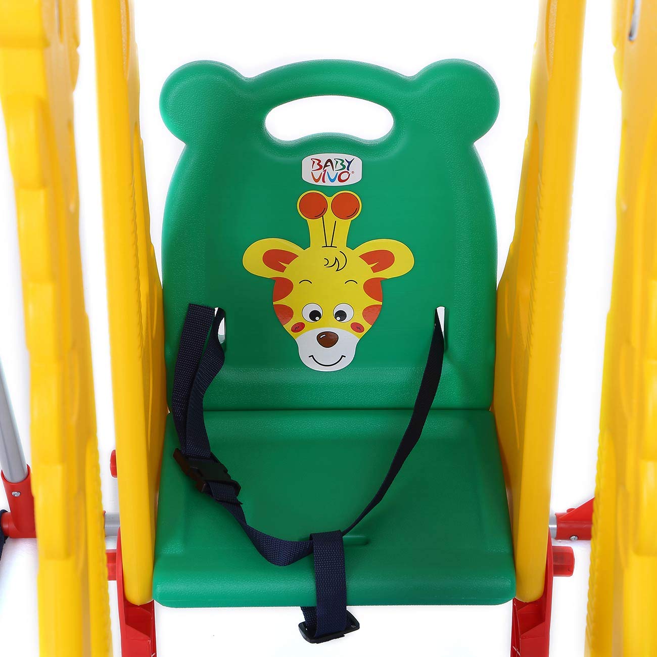 Vivo Baby Swing for Kids - Indoor & Outdoor Double Seat Rocking Playground Toy with Zoo Theme - Perfect for Backyard, Garden, and Park Playtime