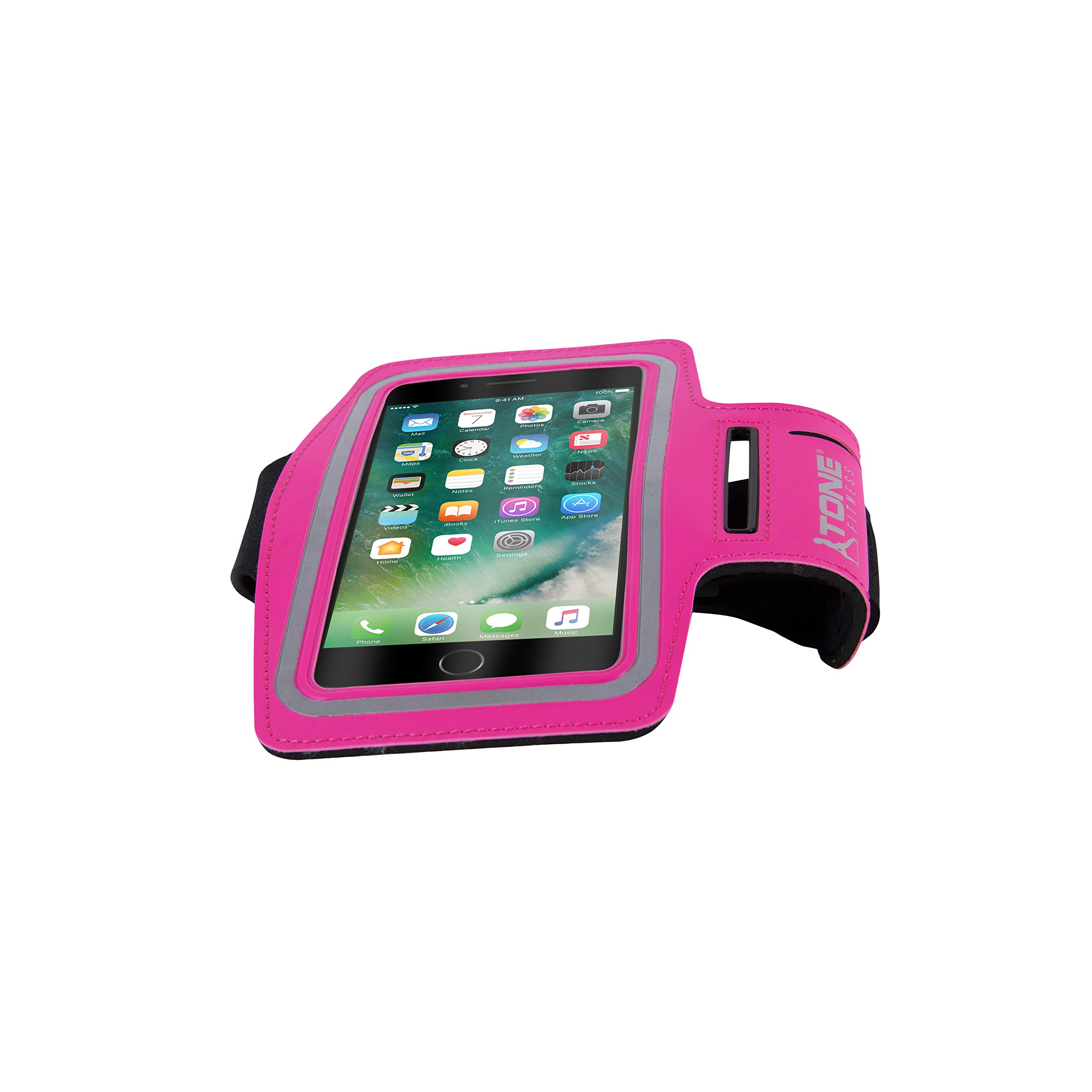 Tone Fitness HHST-TNMP3 Sports Armband for iPhone & Android Phones - Secure Running, Gym & Workout Phone Holder for Active Lifestyle