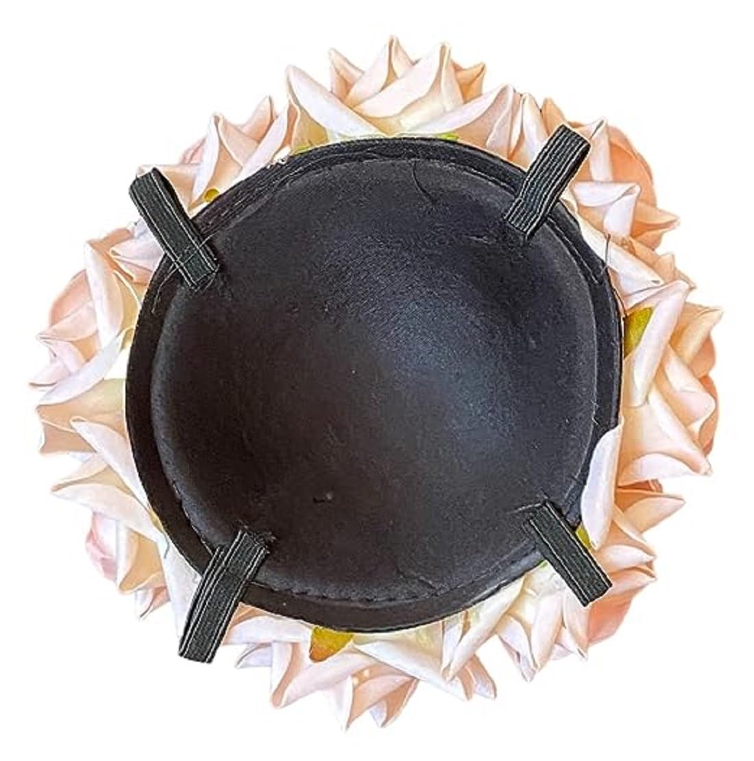 Artificial Flower Hair Bun Maker | Peach Juda Gajra Hair Accessory for Women | Perfect for Weddings, Parties & Festivals