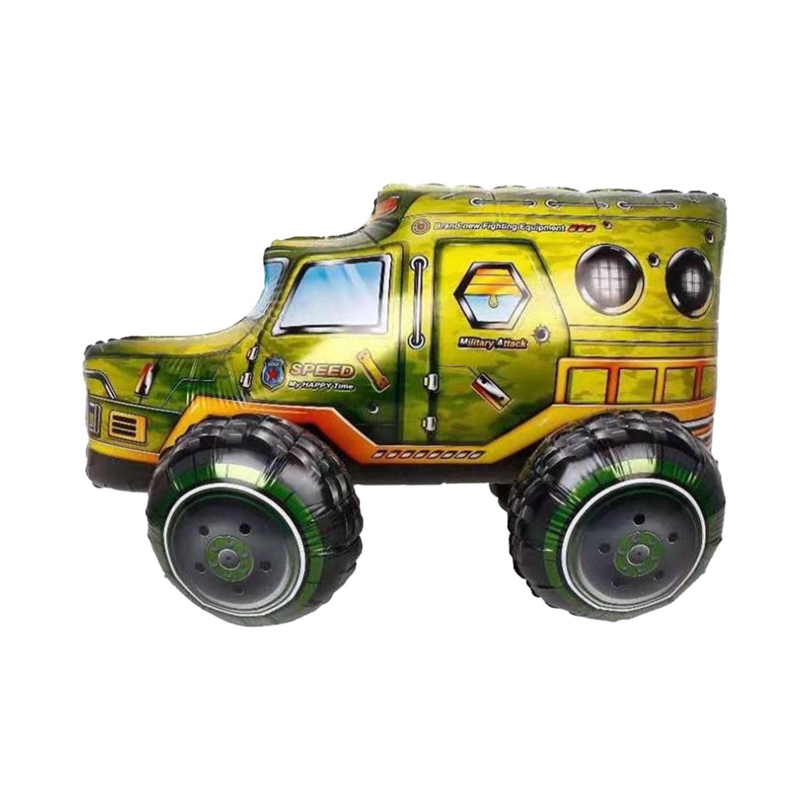 B/A Car Balloons - Excavator & Tank Shaped Foil Balloons for Birthday Parties, Baby Showers & Car Themed Events | Durable Aluminum Film Vehicle Balloons for Decorations