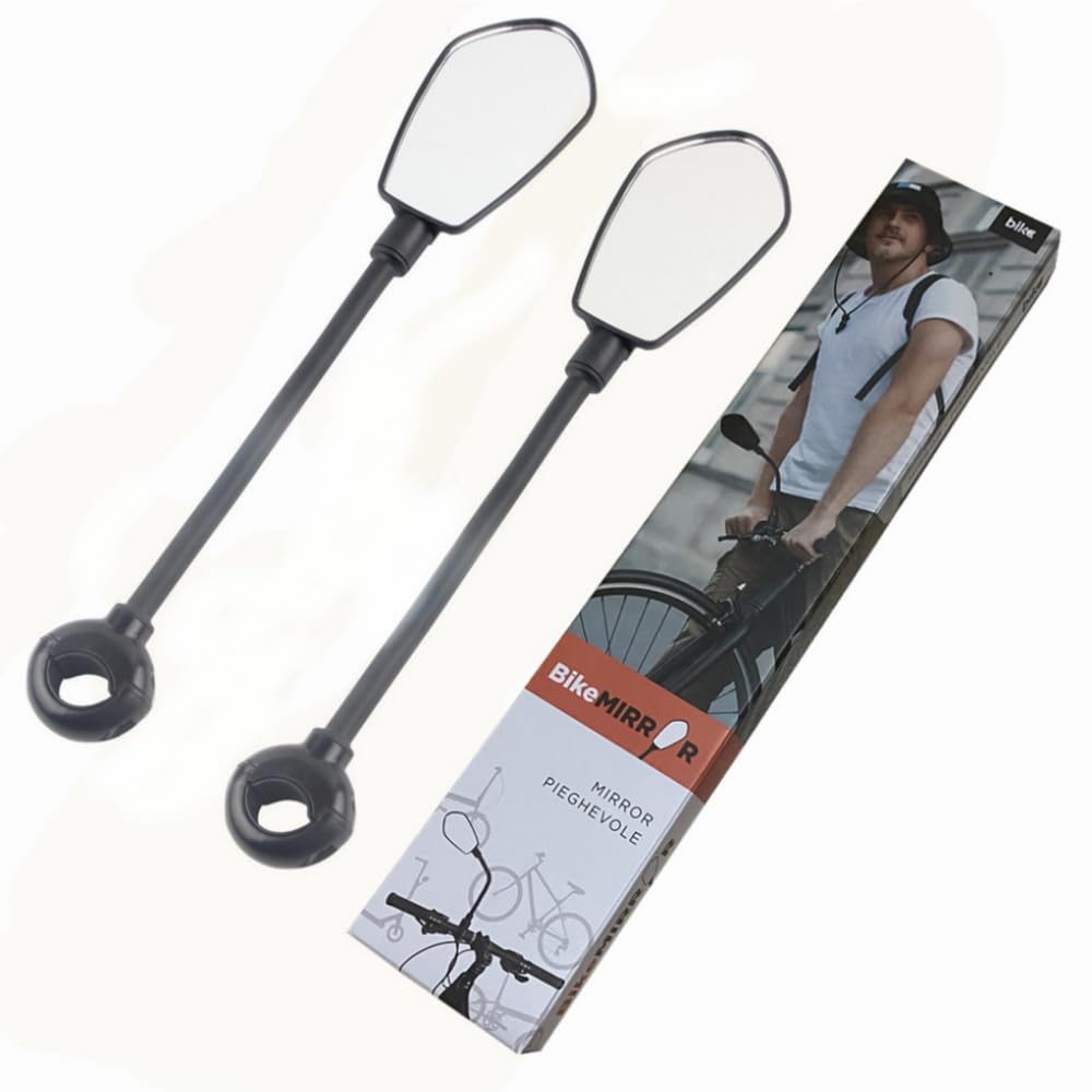 2PCS Adjustable Bicycle Handlebar Rearview Mirror - Universal for Road Bike, Motorcycle & Scooter - Enhance Safety for Commuting, Cycling & Outdoor Adventures