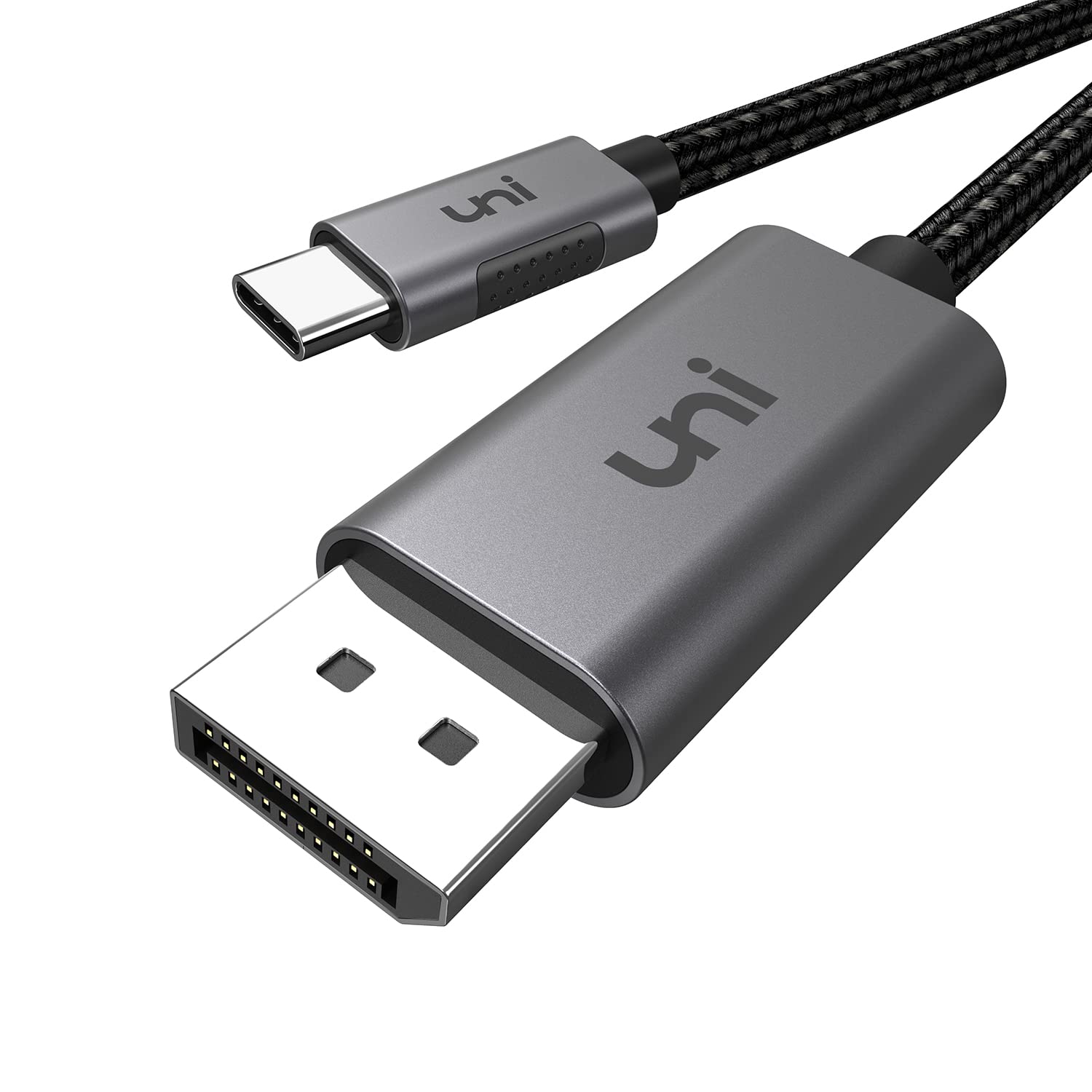 Premium Uni USB C to DisplayPort Cable 3FT - 4K@60Hz & 2K@165Hz High-Speed Video Transmission - Thunderbolt 3/4 Compatible Braided Cable for MacBook Pro/Air, iPhone 15 Pro/Max, Galaxy S24, Chromebook, XPS - Perfect for Home Office, Gaming & 4K Video Streaming