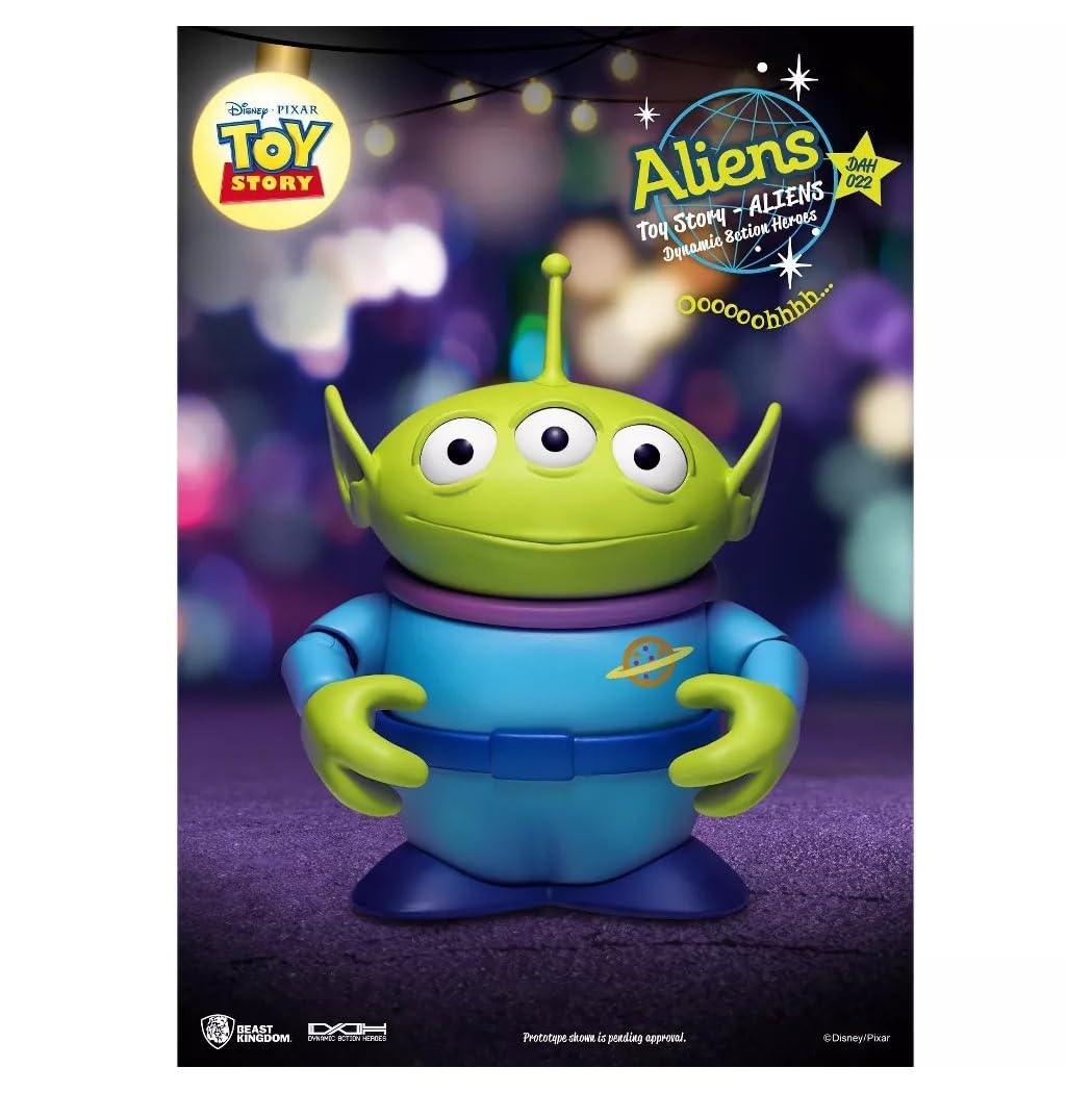 Beast Kingdom Toy Story Alien DAH-022DX Dynamic 8ction Heroes Action Figure 3-Pack - Collectible Toy for Disney Pixar Fans, Perfect for Display & Play | Great Gift for Kids & Collectors