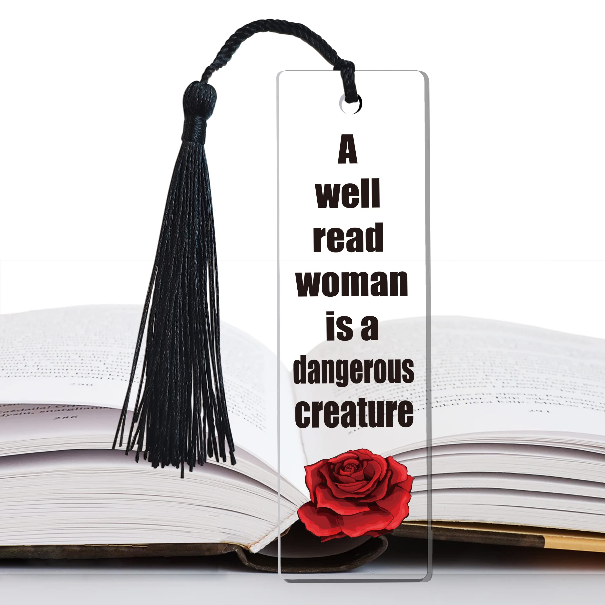 Funny Inspirational Bookmark for Women - Well Read Woman Reader Gift for Book Lovers, Students, Teachers & Writers - Perfect for Home, Office & School Supplies - Great Reading Accessories for Friends & Bookworms