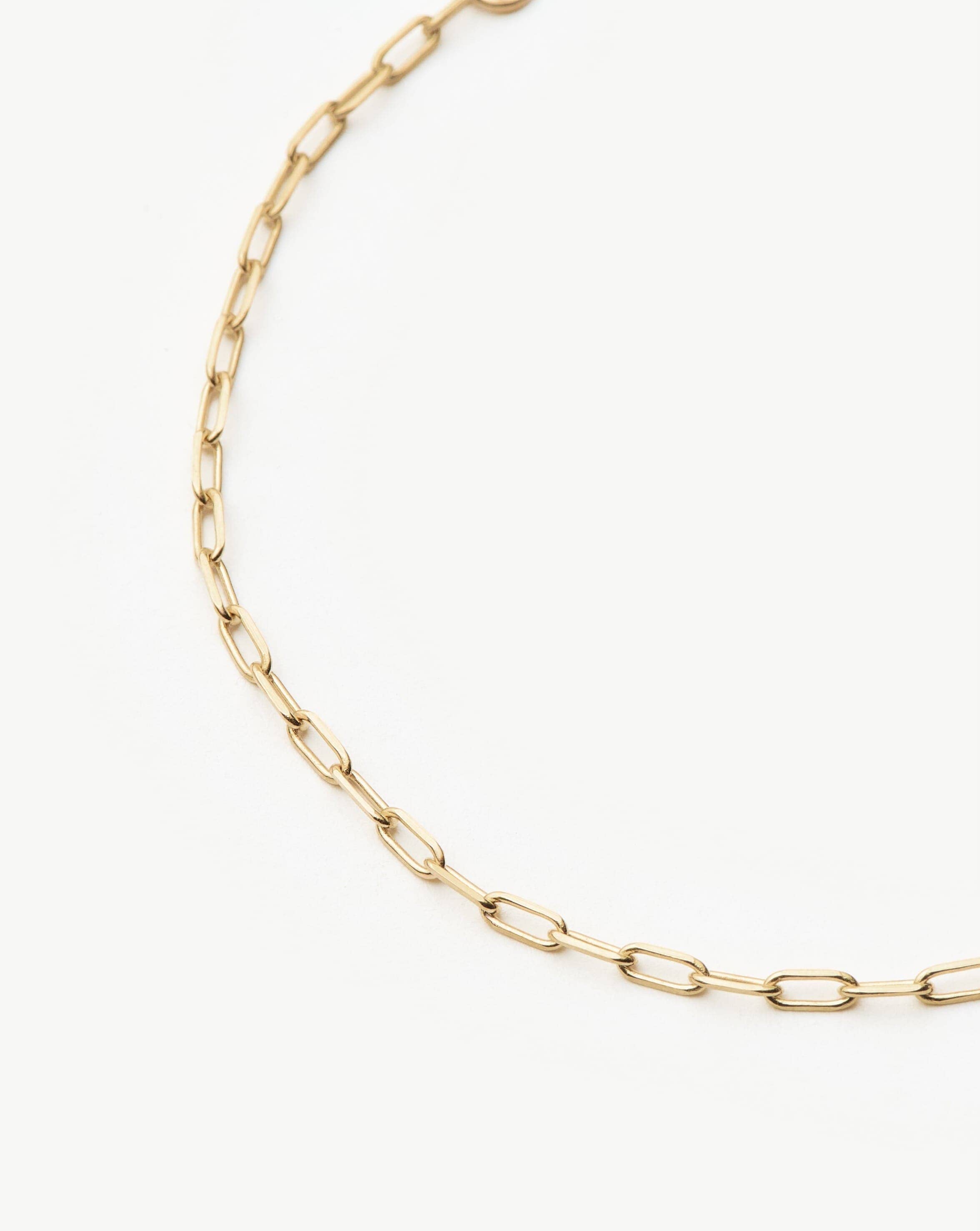14k Solid Gold Paperclip Chain Bracelet - Classic Minimalist Jewelry for Women | Perfect for Everyday Wear, Layering & Gift Giving