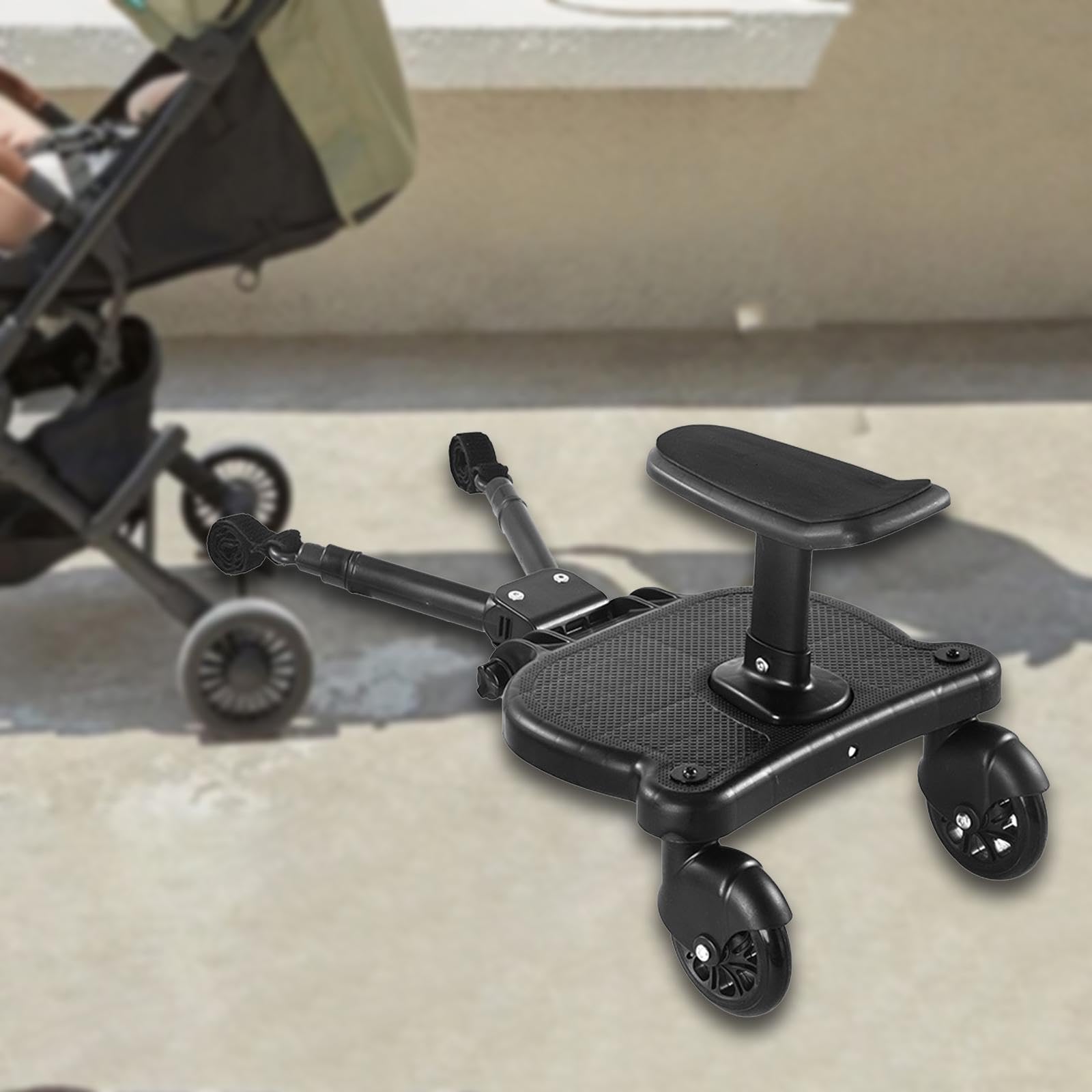 Oshhni Universal Stroller Board - Pram Accessory & Glider Board for Most Strollers - Travel-Friendly Stroller Pedal for Twins or Second Child - Perfect for Shopping, Travel & Everyday Use
