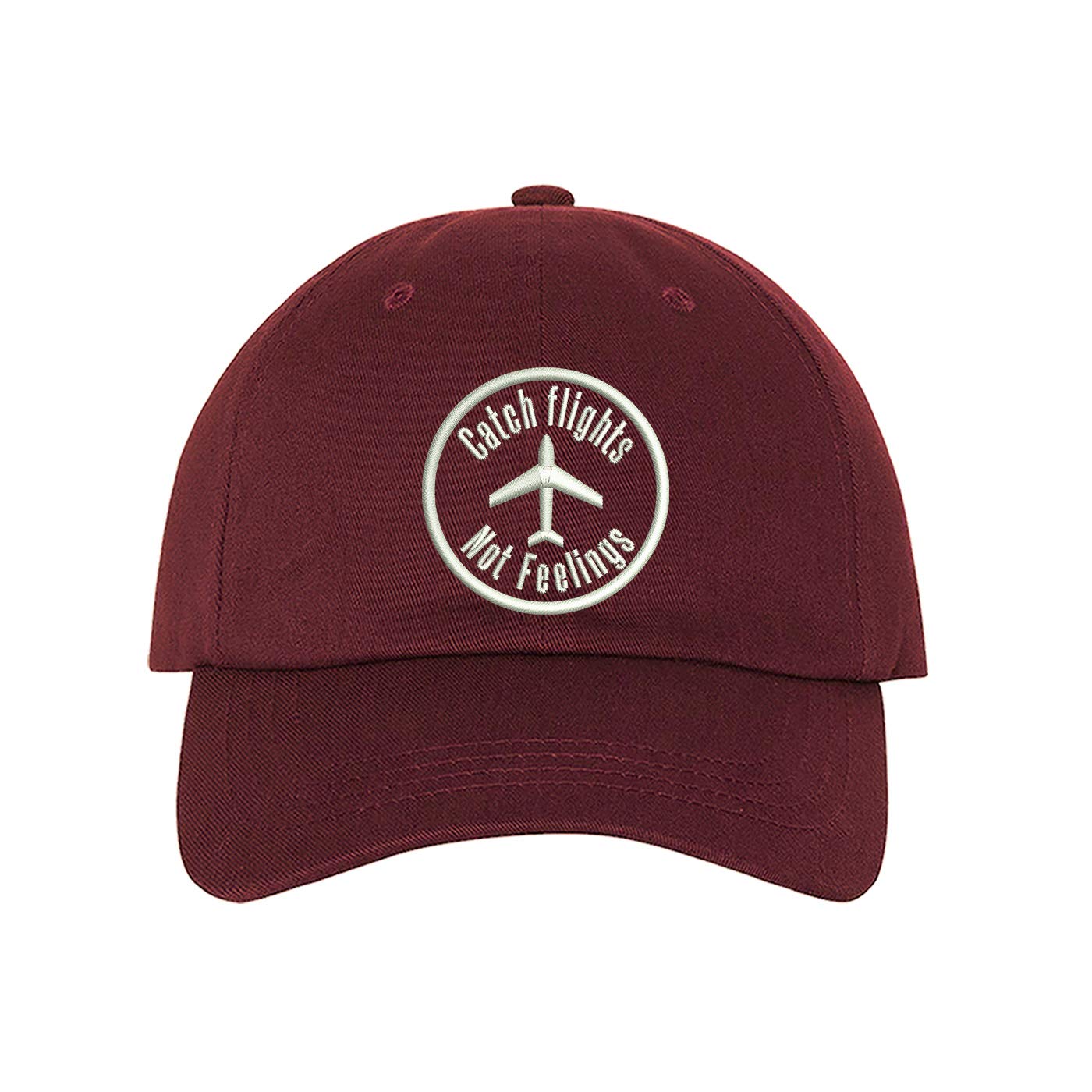 Catch Flights Not Feelings Baseball Cap - Unisex Adjustable Dad Hat for Men & Women | Perfect for Travel, Outdoor Adventures & Casual Streetwear